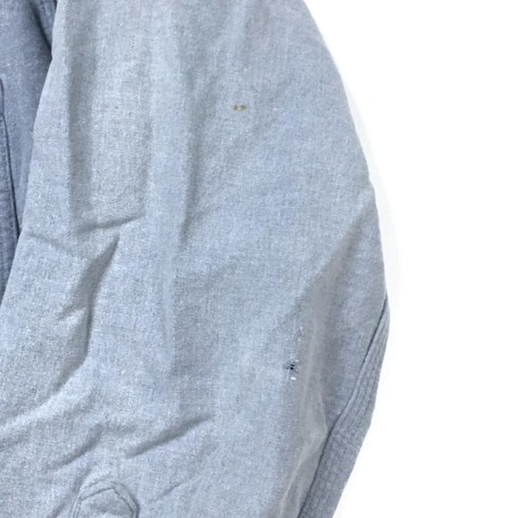 Distressed Carhartt Light Blue Flannel Shirt - Picture 4 of 6